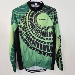 Cycobyco Men's Green Cycling Jersey Size Medium
